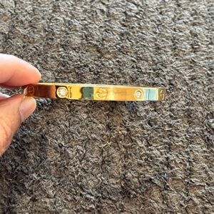 Designer inspired love Bracelet with Diamond Accents